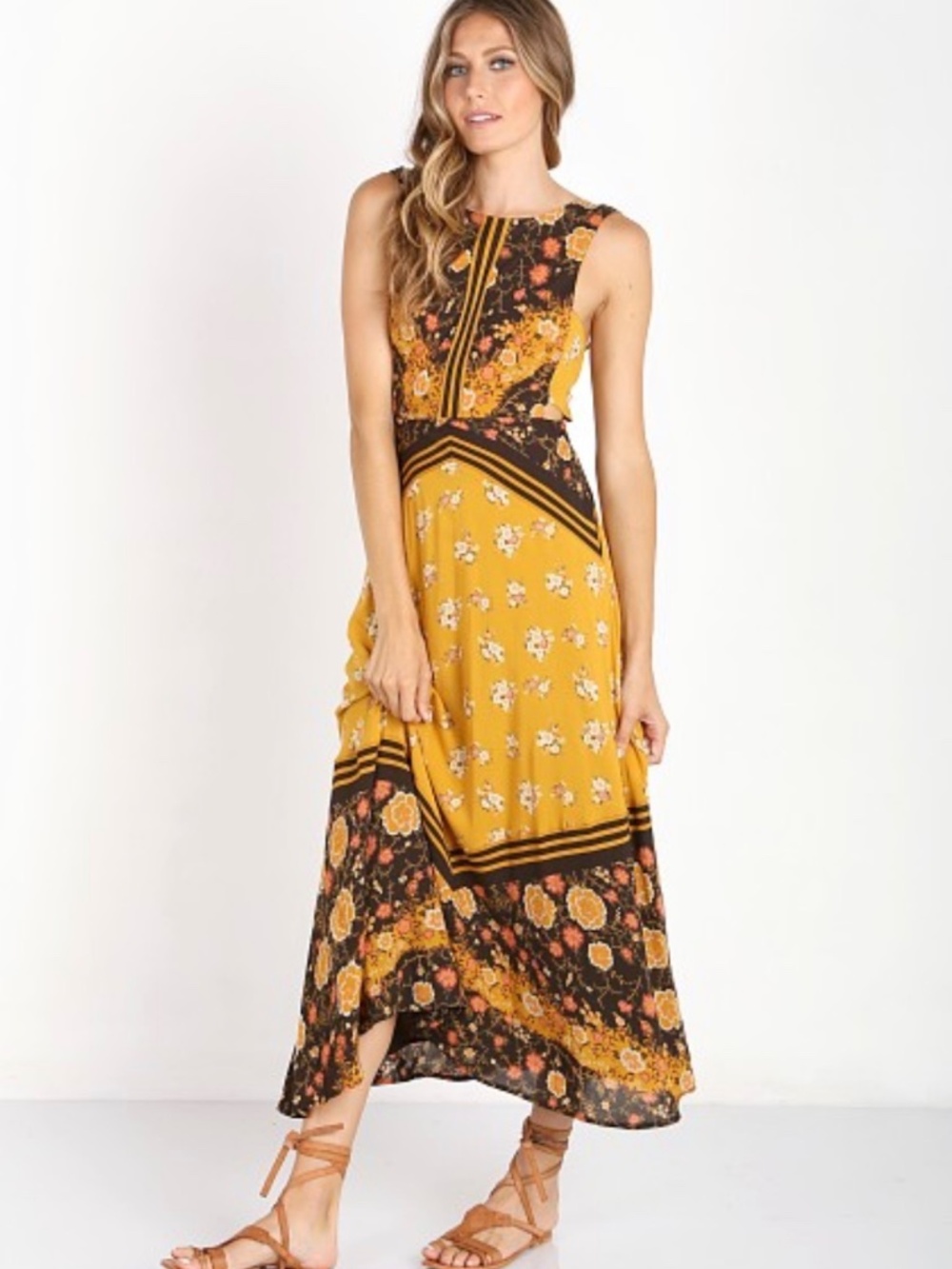 Free People Sunrise Oblivion Dress Antique gold dress - Picture 2 of 4